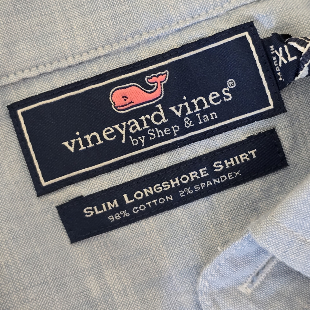 Vineyard Vines Light Blue Casual Button Down Shirt - Picture 3 of 3
